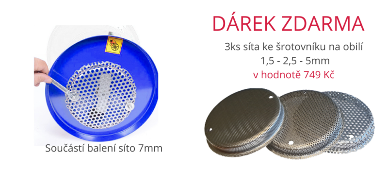 Elektrický šrotovník MILL ET BLUE - boční pohled